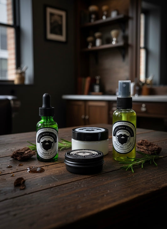 Kit completo para el cuidado de la barba.