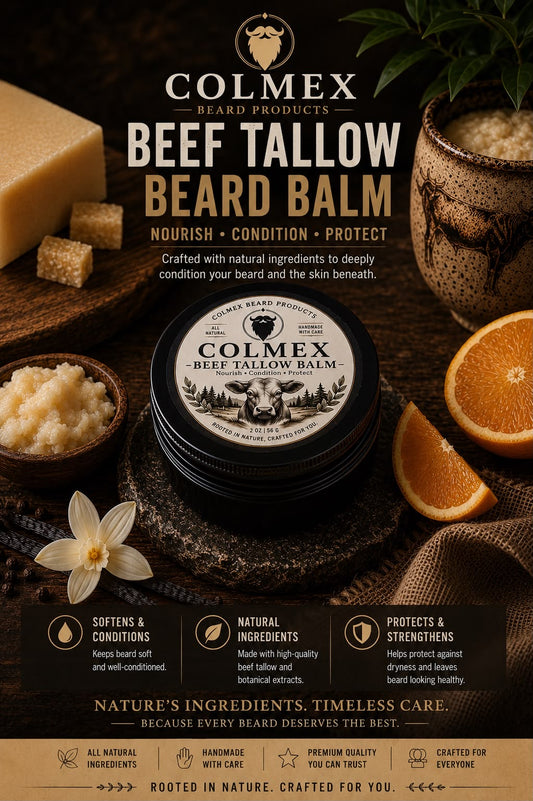 1oz Beard + Skin Orange vanilla beef tallow