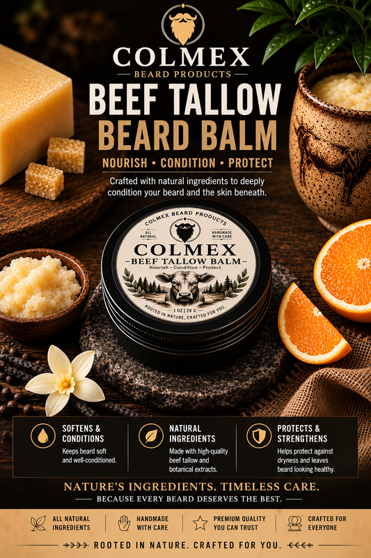 1oz Beard + Skin Orange vanilla beef tallow
